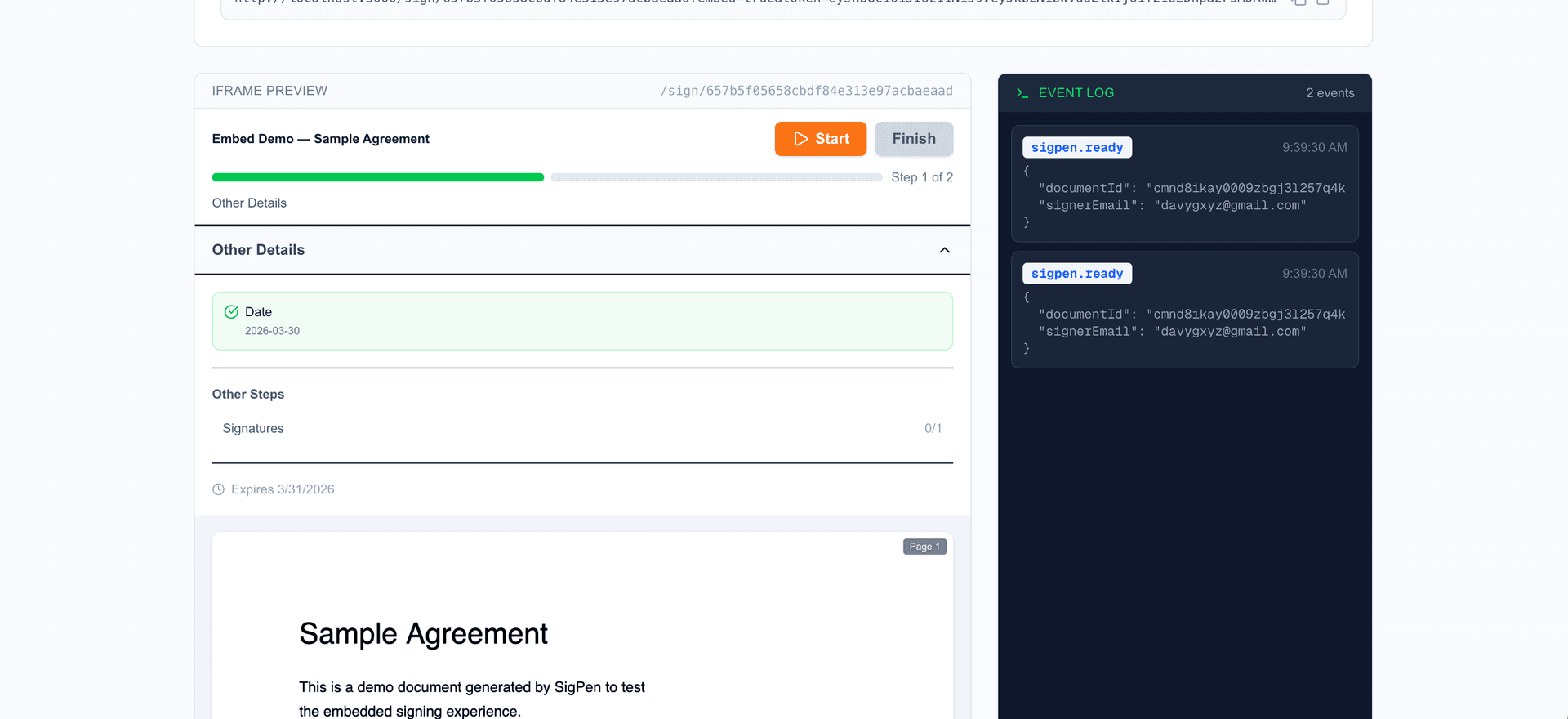 How to Embed Document Signing in Your App with an Iframe